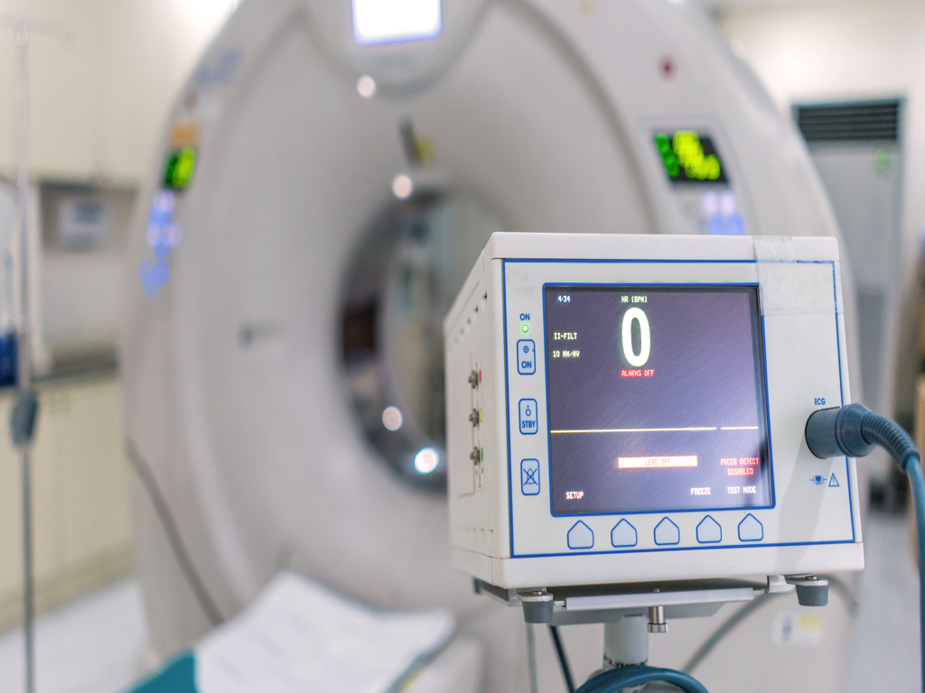 Microscópio moderno em laboratório